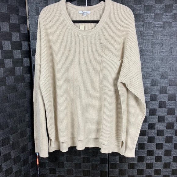 Madewell Sweaters - Madewell  Pullover Sweater,  Light Beige, XXL